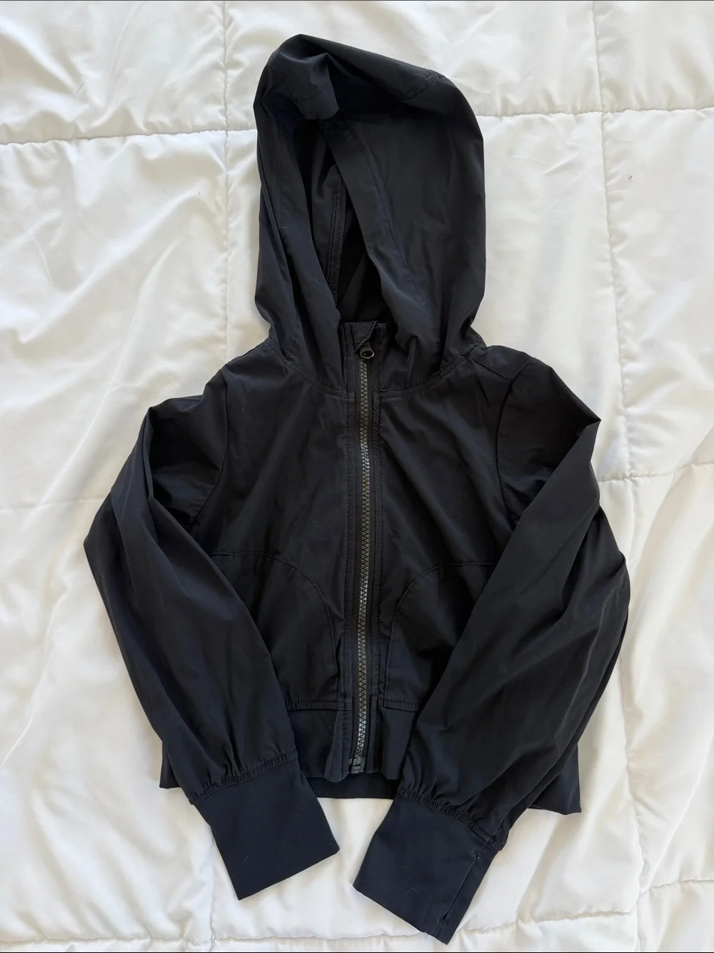 all in motion Black Hooded Raincoat for Kids